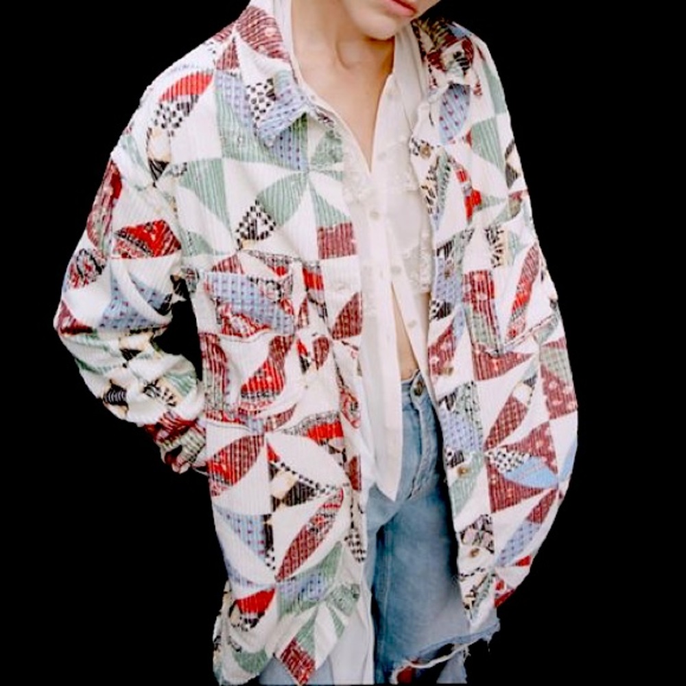 BDG Serena Patchwork Corduroy Shacket